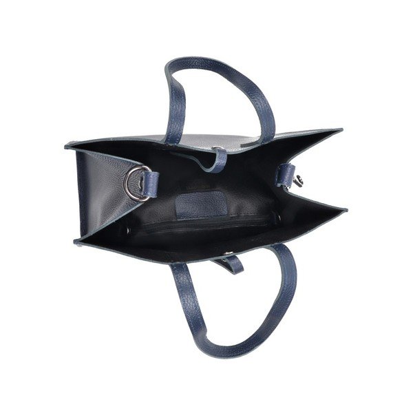 Тъмносиня кожена чанта Mangotti Vera - Mangotti Bags-image-1
