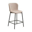 Бежов тапициран бар стол (височина на седалката 65 cm) Maceda – House Nordic