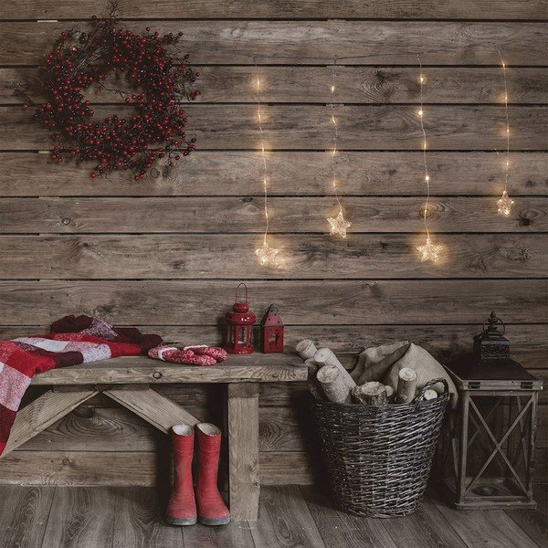 LED светлинна верига с 4 висящи звезди Звезди, 38 светлини, дължина 0,75 м - DecoKing-image-1