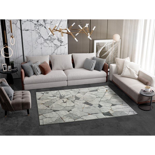 Сив килим Berlin Marble, 133 x 190 cm - Universal-image-1