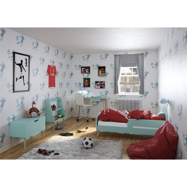 Детски шкаф за книги в тюркоазен цвят 81x80 cm Gaia - Tvilum-image-1