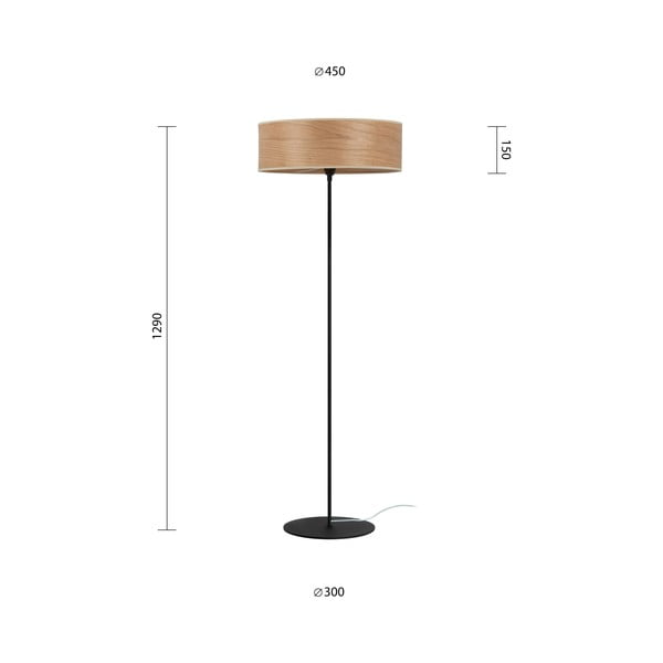 Подова лампа от черешов фурнир TSURI XL, ø 45 cm Tsuri - Sotto Luce-image-2
