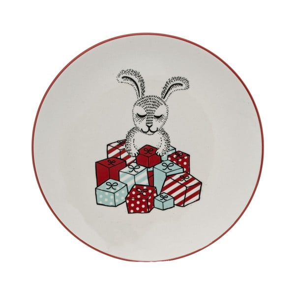 Бяла керамична чиния Twinkle, ⌀ 20 cm - Bloomingville
