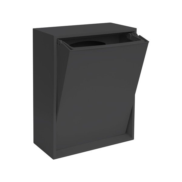 Черно кошче за боклук за рециклиране/стенно от рециклирана пластмаса Recycling Box – ReCollector