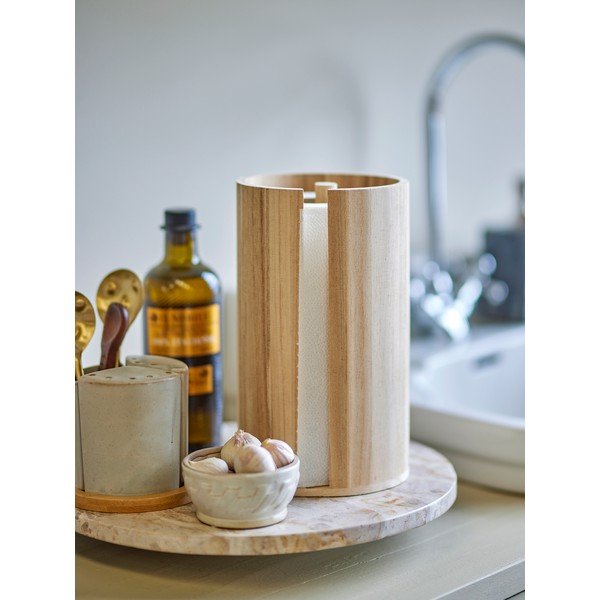 Дървена стойка за кухненска хартия в естествен цвят ø 14,5 cm Celian – Bloomingville-image-1