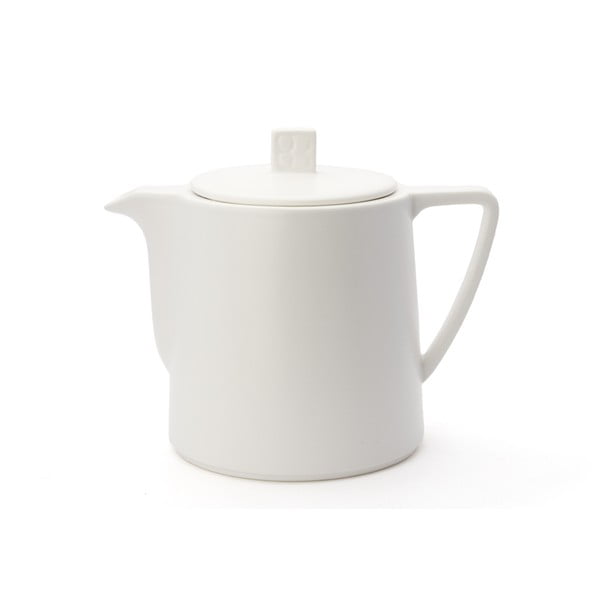 Бял керамичен чайник с цедка за насипен чай Lund, 1 л - Bredemeijer