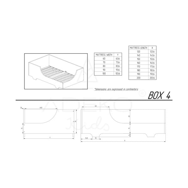 Детско легло от борова дървесина BOX 4, 90 x 160 cm Mila Box 4 - Adeko-image-2