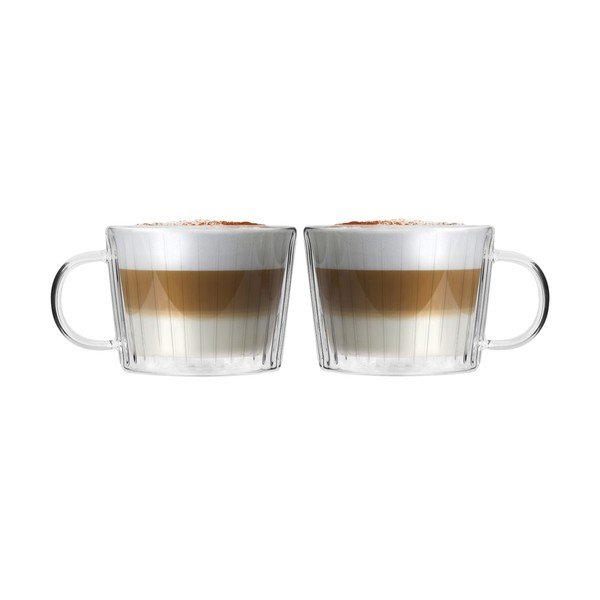 Стъклени чаши в комплект 2 бр. за капучино 250 ml Livio Duo – Vialli Design