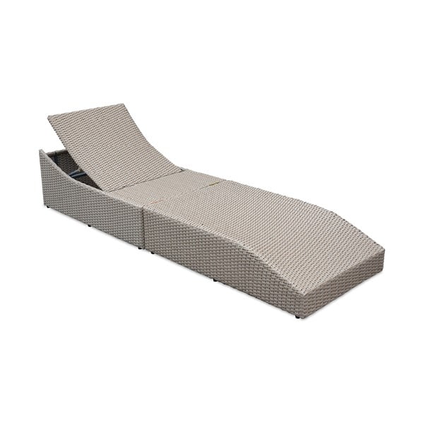 Бял/бежов градински шезлонг от ратан Akland - Bonami Selection-image-4