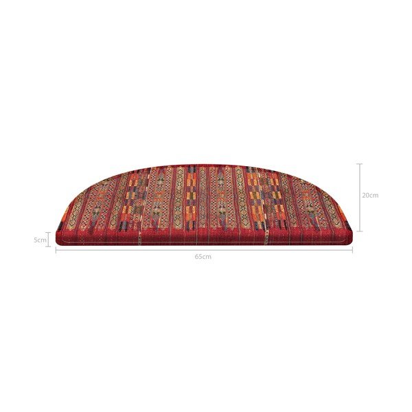 Червени стълбищни стъпала в комплект от 16 части 65x20 cm Anatolia - Vitaus-image-4