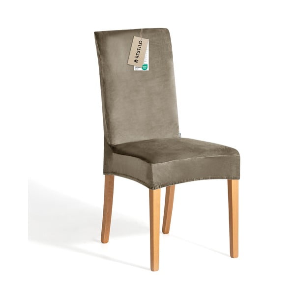 Сиво-бежово ластично покривало за стол 48 cm Sento – Restilo-image-2