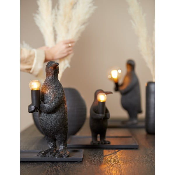 Черна настолна лампа (височина 34 cm) Penguin - Light & Living-image-1
