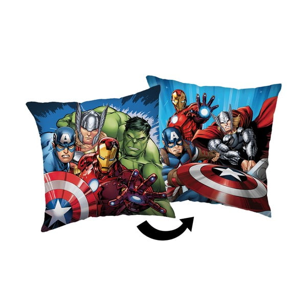 Детска възглавница от флийс 40x40 cm Avengers "Heroes" – Jerry Fabrics