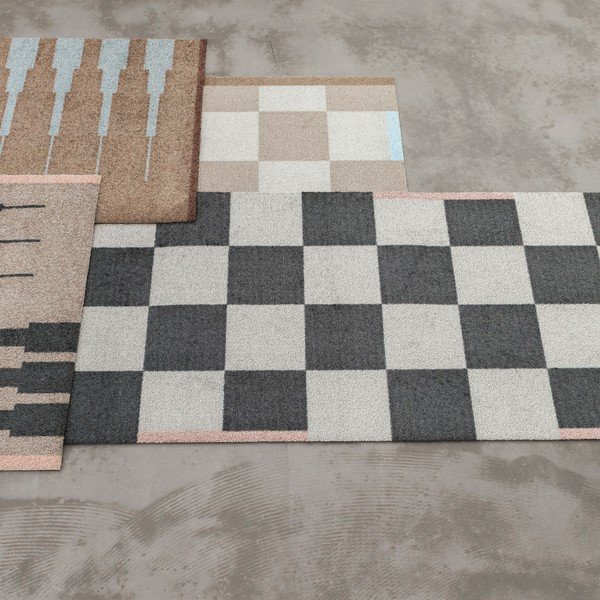 Черно-бял килим подходящ за пране 70x150 cm Square – Mette Ditmer Denmark-image-1