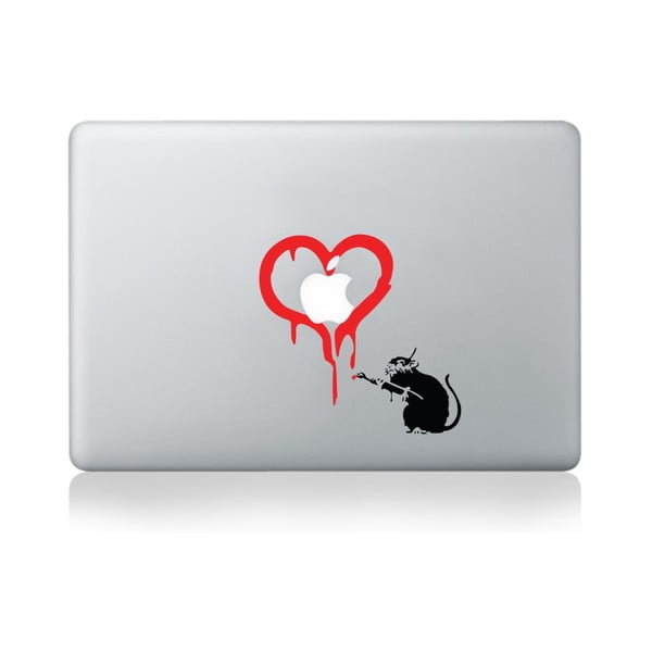 Samolepka na notebook Rat Loves Apple by Banksy