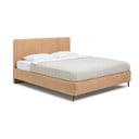 Тапицирано двойно легло с включена подматрачна рамка в цвят горчица 180x200 cm Noira Slim – Bonami Selection