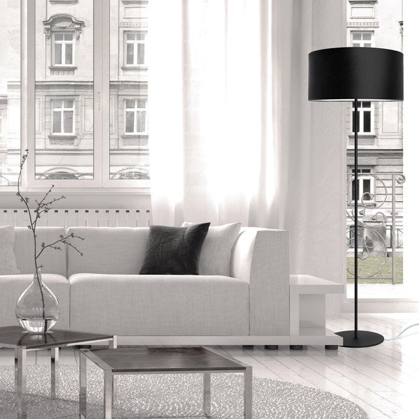 Черна подова лампа MIKA Xl 1F Mika - Sotto Luce-image-2