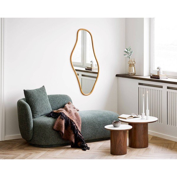 Кръгла масичка за кафе с керамичен плот в тъмно естествен цвят ø 60 cm Noli – House Nordic-image-3