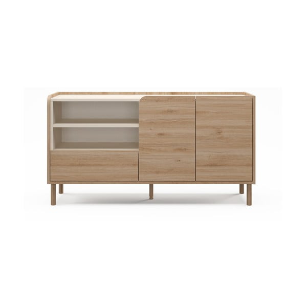 Скрин от дъбов декор  в естествен цвят 141x75,5x44 cm Monza – Marckeric