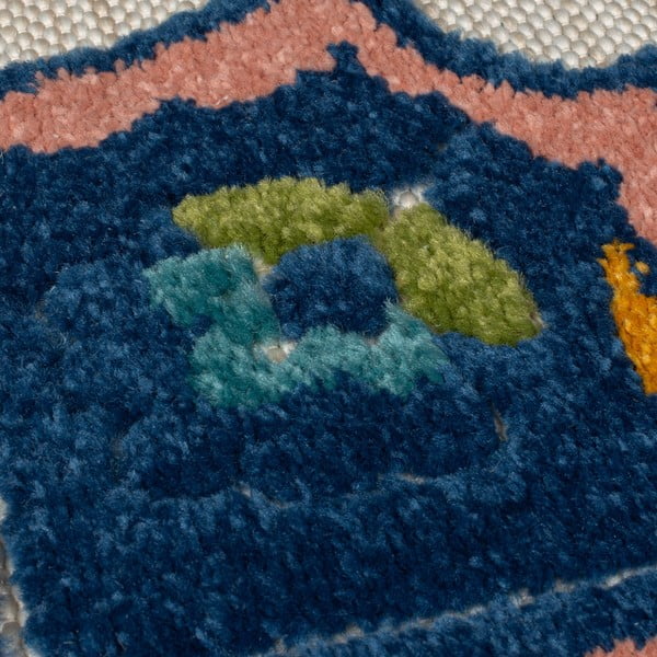 Син външен килим 80x230 cm Beach Floral – Flair Rugs-image-3