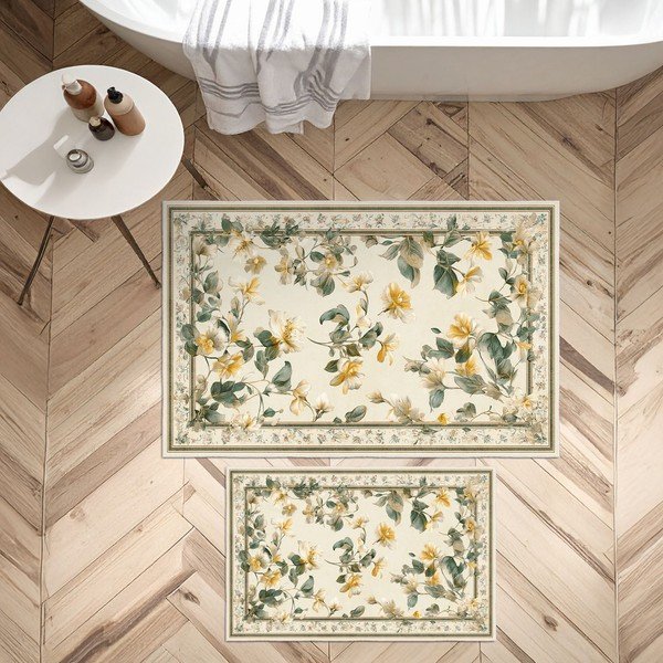 Бежови килими за баня в комплект 2 бр. 60x100 cm – Foutastic-image-4