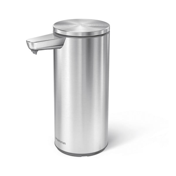 Матово сребро автоматичен стоманен диспенсер за сапун 266 ml – simplehuman