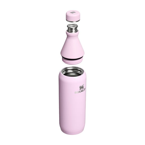 Розова термо бутилка от неръждаема стомана 600 ml All Day Slim Bottle Cherry Blossom Gloss – Stanley-image-2
