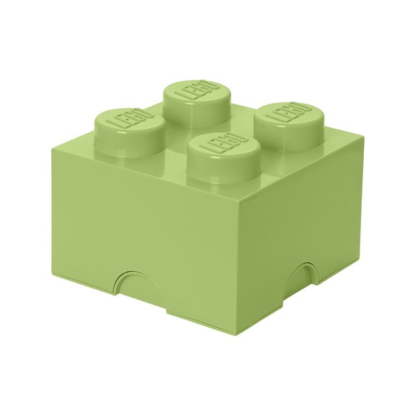 Светлозелена квадратна кутия за съхранение - LEGO®