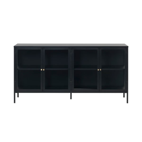 Черна метална витрина 170x85 cm Carmel – Unique Furniture
