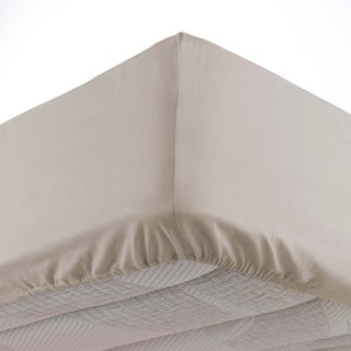 Бежов еластичен чаршаф от микрофибър 90x190 cm Oscar – douceur d'intérieur
