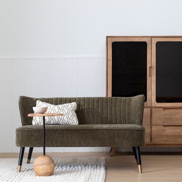 Зелен шенилов диван 134 cm Glam – Ixia-image-3