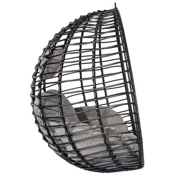 Черно висящо кресло от изкуствен ратан Mila - Bonami Selection-image-3