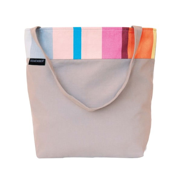 Сива памучна плажна чанта Marina - Remember