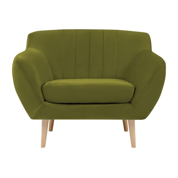 Кресло от зелено кадифе Sardaigne - Mazzini Sofas