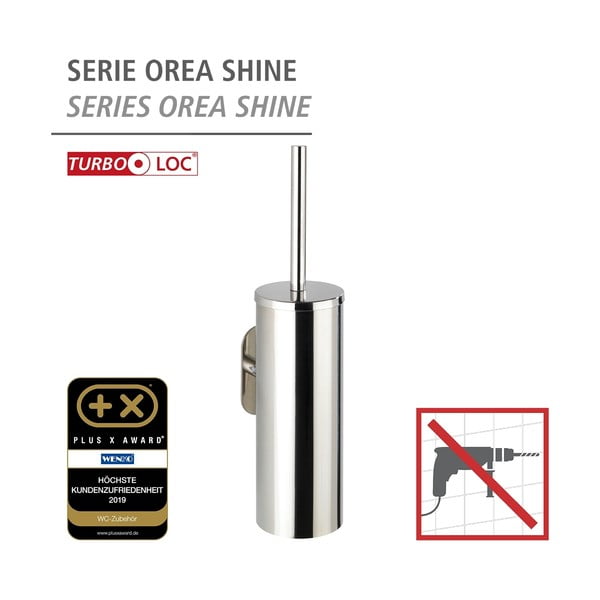 Самозадържаща се четка за тоалетна от неръждаема стомана Orea - Wenko-image-3