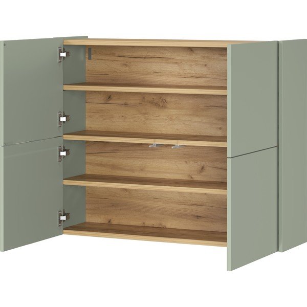 Сиво-зелено матово висящо шкафче 97x79x27 cm Binetto – Germania-image-3