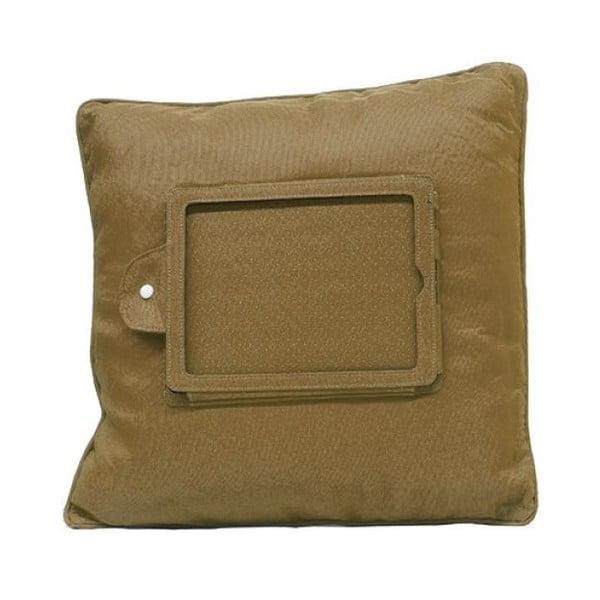 Кафява възглавница с поставка за iPad - InnovaGoods
