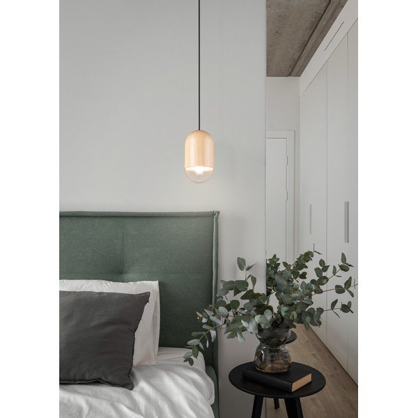 Бежово висящо осветително тяло ø 11 cm Nara – Reality-image-1