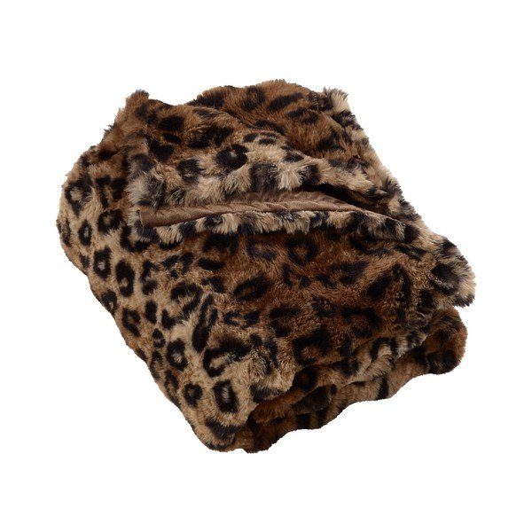 Кафяво одеяло 130x170 cm Animal Print – Catherine Lansfield