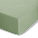 Зелен еластичен чаршаф от перкал 90x190 cm Easy Iron Percale – Catherine Lansfield