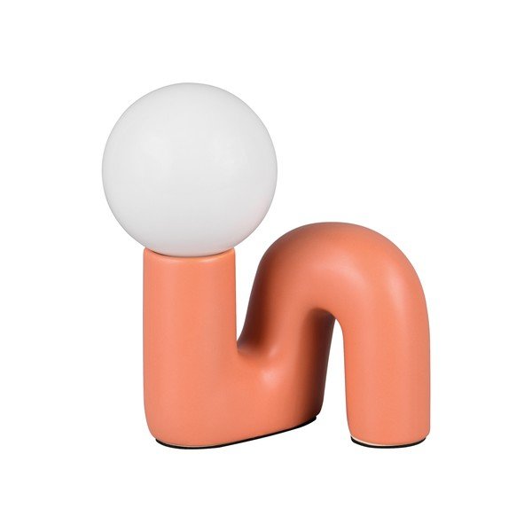Оранжева керамична настолна лампа (височина 21,5 cm) Quinn – Reality
