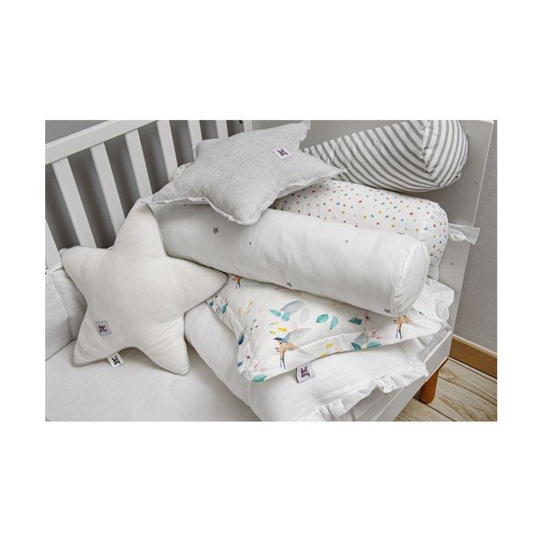 Сива детска ленена възглавница във формата на звезда Stripes - BELLAMY-image-3