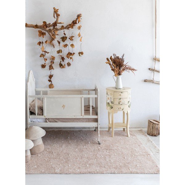 Бежов ръчно изработен памучен килим подходящ за пране 140x200 cm Woods Symphony Linen – Lorena Canals-image-1