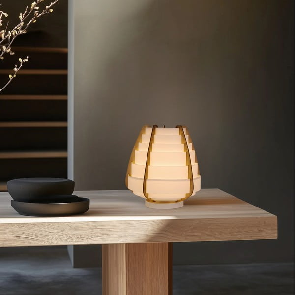 Бяла настолна лампа (височина 27 cm) Nagoja – Candellux Lighting-image-3