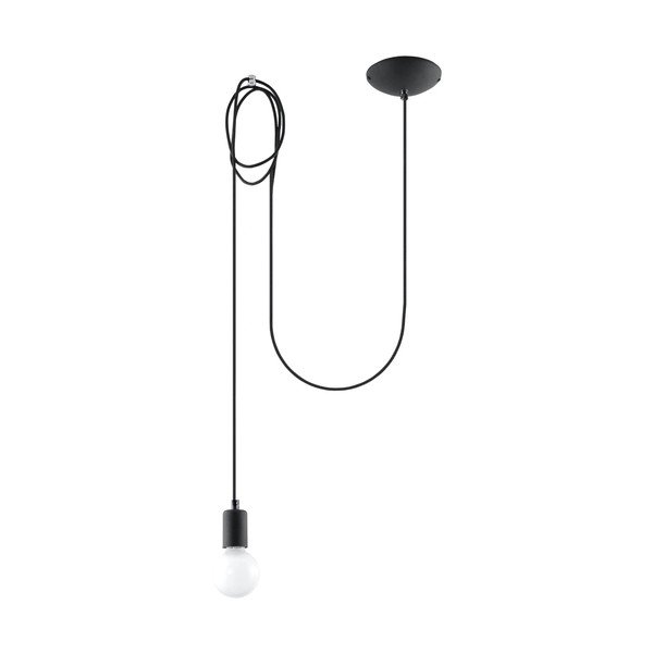 Черно висящо осветително тяло Spider – Sollux