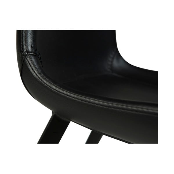 Бар стол от черна изкуствена кожа Hype - DAN-FORM Denmark-image-3