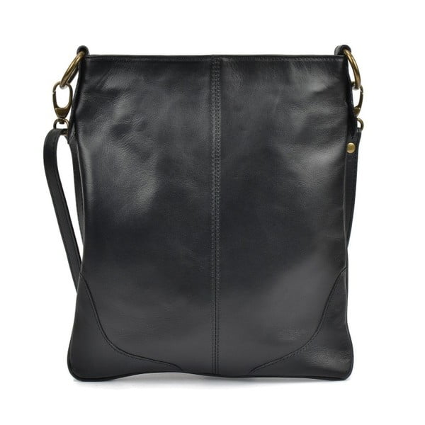 Черна кожена чанта Mangotti Duro Misma - Mangotti Bags