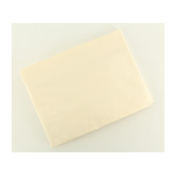 Elastické prostěradlo Ranforce Cream, 140x190 cm