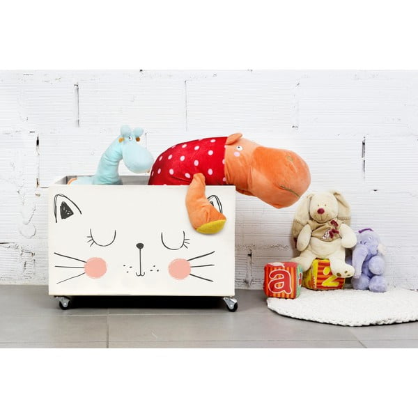 Дървена кутия на колела Котка - Little Nice Things-image-1