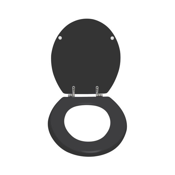 Матова черна тоалетна седалка , 41 x 38 cm Prima - Wenko-image-1